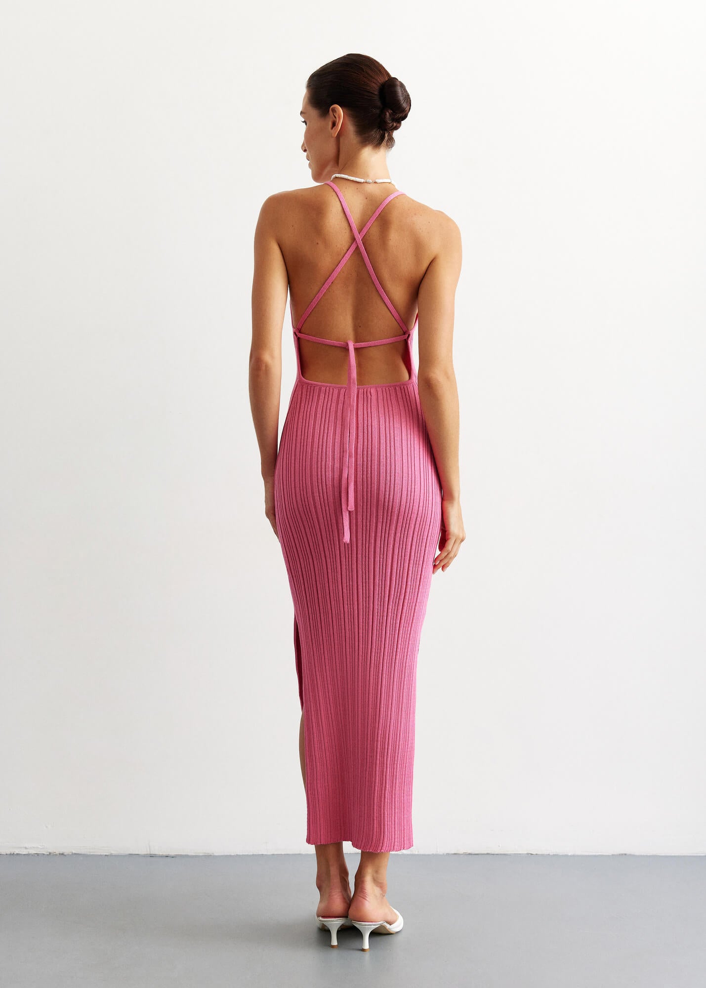 Summer Maxi Dress With Lace Up Back