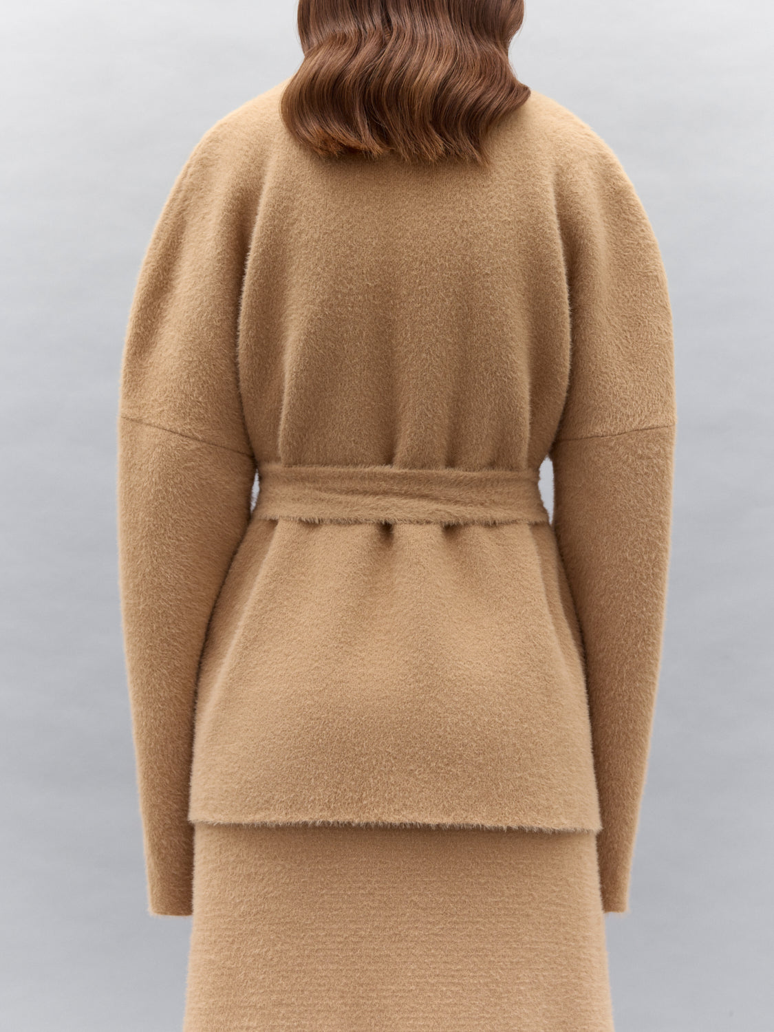 Amber – Fluffy Yarn Kimono Cardigan Black