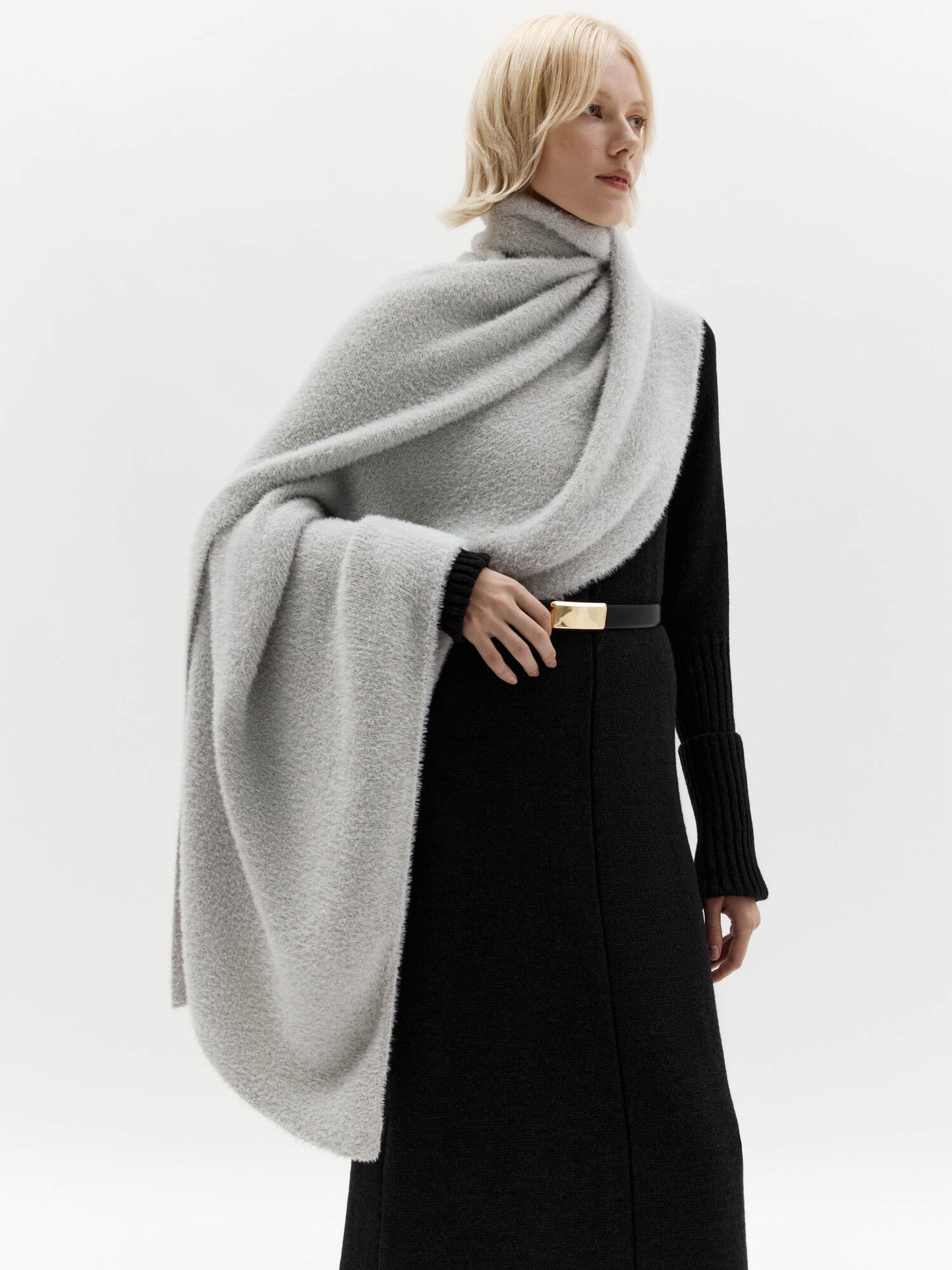 Aura Knit Convertible Shawl-Stole