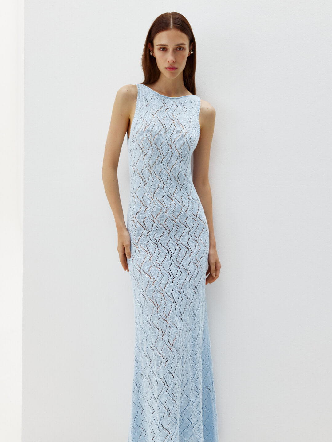 Openwork Sleeveless Maxi Dress Rafaella