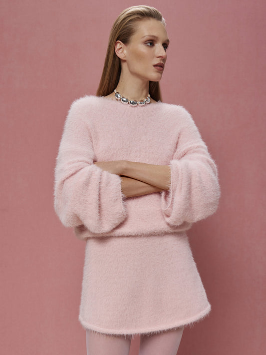 Oversized Fluffy Yarn Sweater - Noel