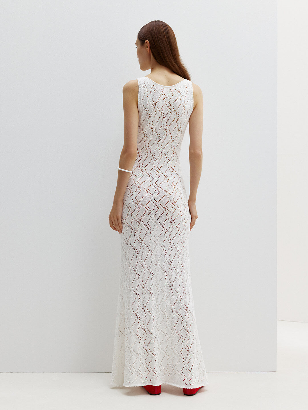 Openwork Sleeveless Maxi Dress Rafaella