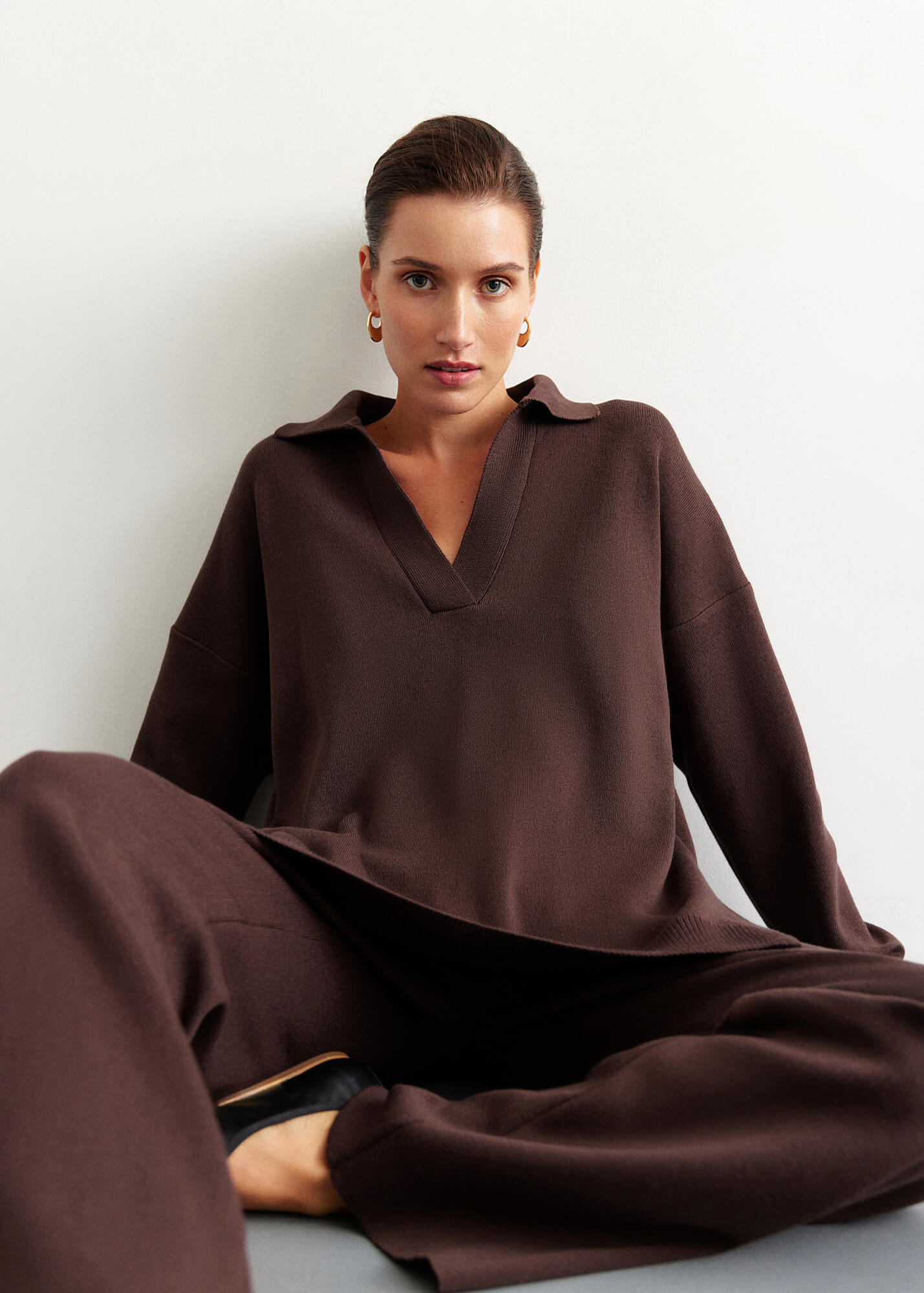 Pollo Collar Detail Oversized Jumper