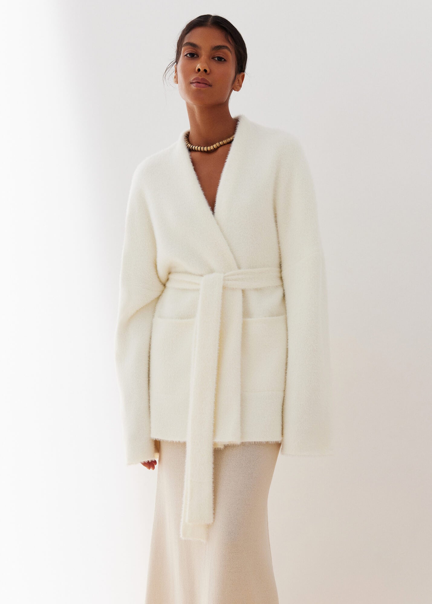 Amber – Fluffy Yarn Kimono Cardigan