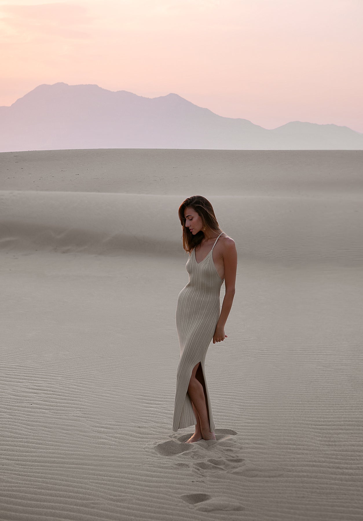 Summer Maxi Dress With Lace Up Back