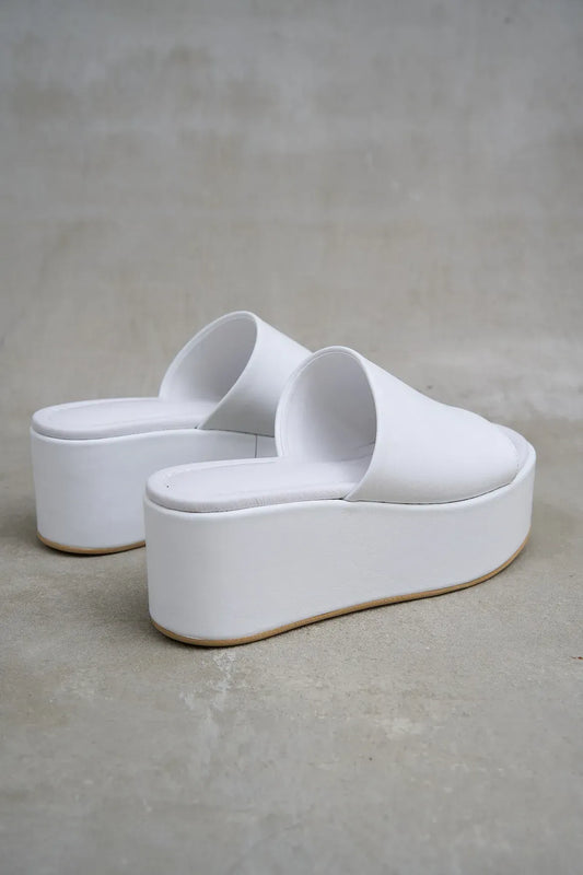 VIM Leather Platform Sabots