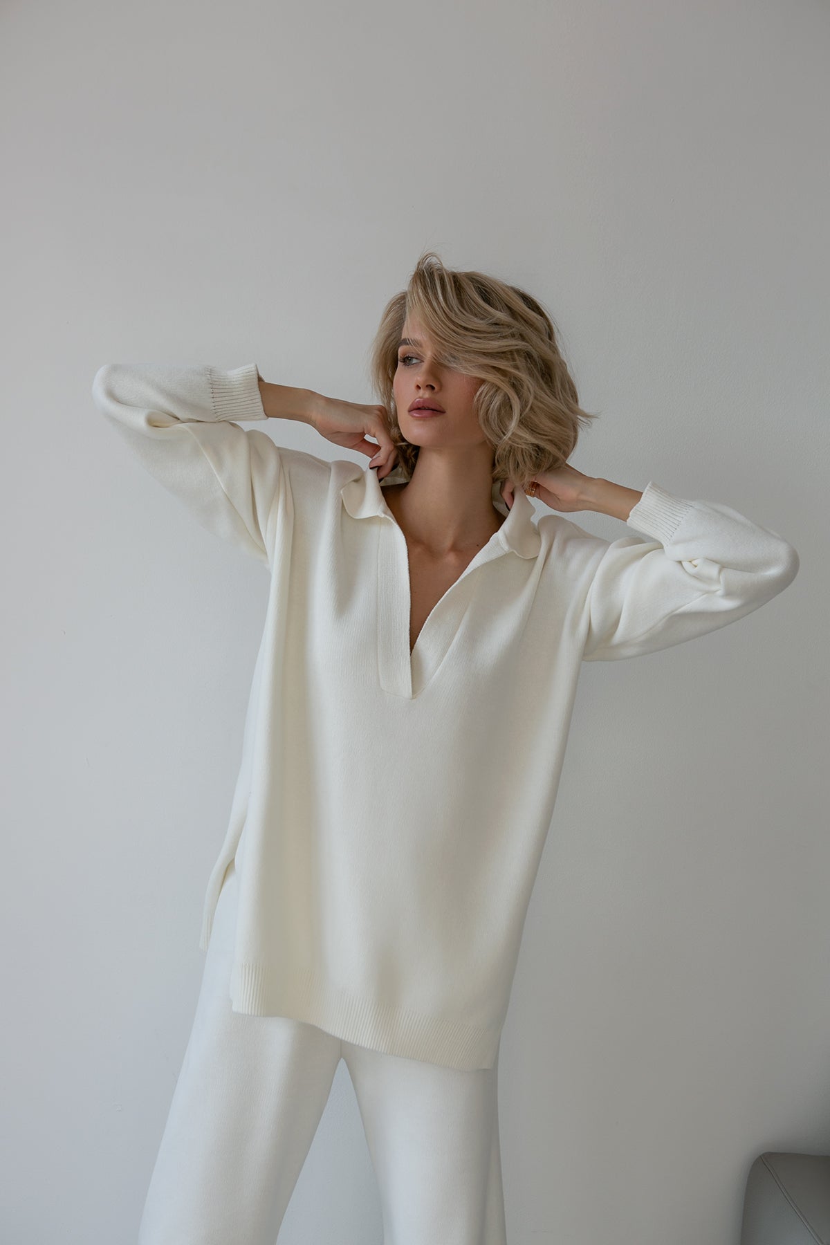 Pollo Collar Detail Oversized Jumper