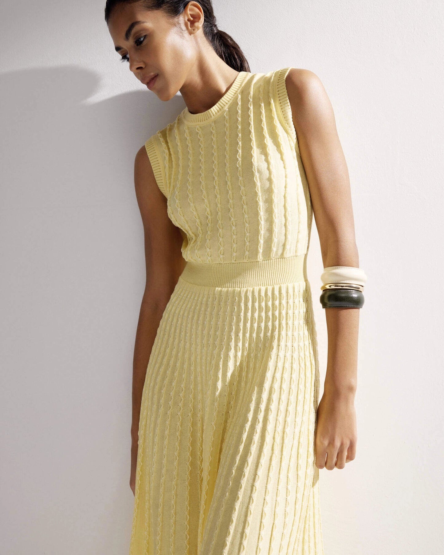 Knitted Midi Dress Estel Olive