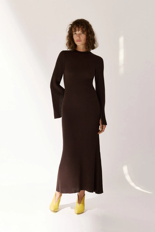 Dress with Slits on the Sleeves - Secret Chocolate
