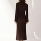 Dress with Slits on the Sleeves - Secret Chocolate