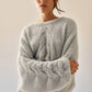 Oversized Sweater in Soft Fluffy Yarn Aria Grey