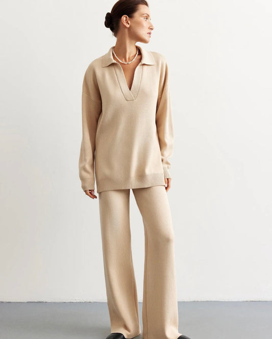 Straight Leg Trousers Lana Cream