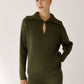 Polo Jumper with Accent Collar Pola Ivory