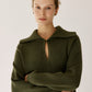 Polo Jumper with Accent Collar Pola Ivory