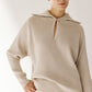 Polo Jumper with Accent Collar Pola Caramel