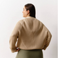 Cotton Rich Textured V-Neck Cardigan Geometria