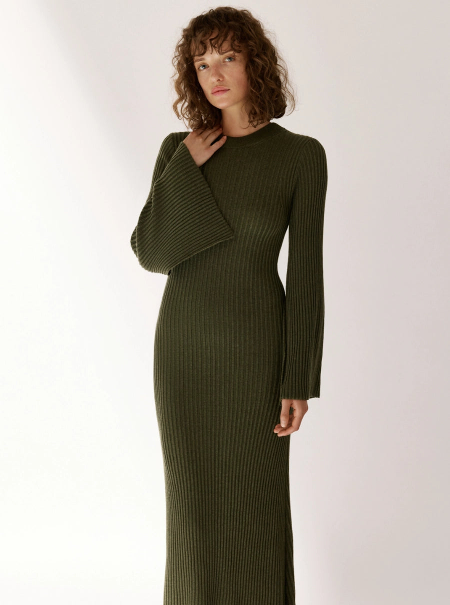 Dress with Slits on the Sleeves - Secret Chocolate