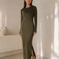 Dress with Slits on the Sleeves - Secret Chocolate