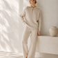Polo Jumper with Accent Collar Pola Ivory