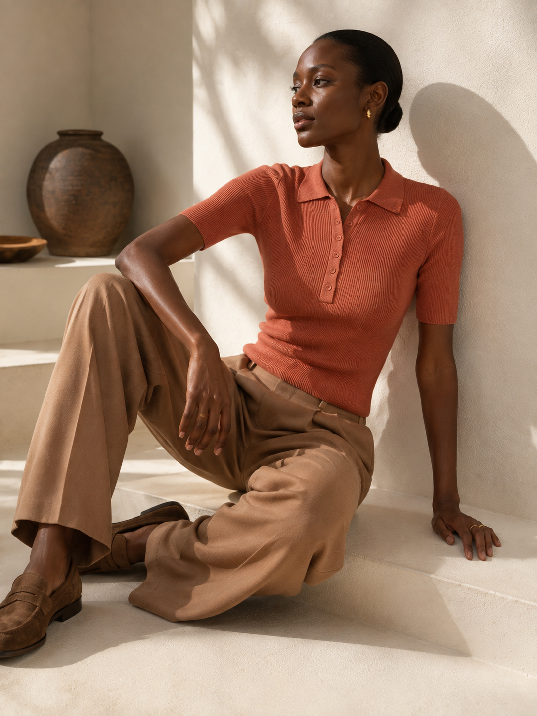Grace Polo T-Shirt Terracotta