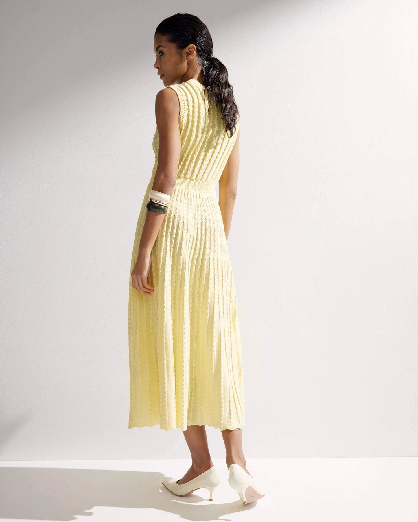 Knitted Midi Dress Estel Yellow