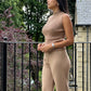 High-Neck Ribbed Knitted Top