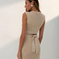 Elegant Ribbed Knit Midi Pencil Skirt