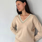 V-Neck Jumper Kolibri Cream