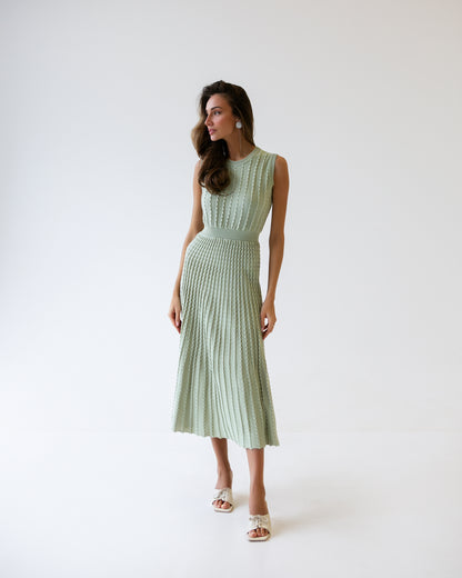Knitted Midi Dress Estel Olive
