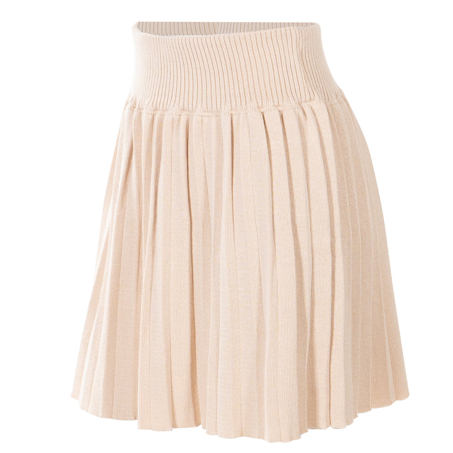 Pleated Mini Skirt Cream