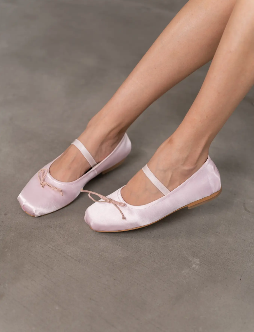 Satin Ballet Flats Maya