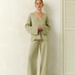 Knitted Flared Trousers Fly