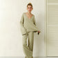 Knitted Flared Trousers Fly