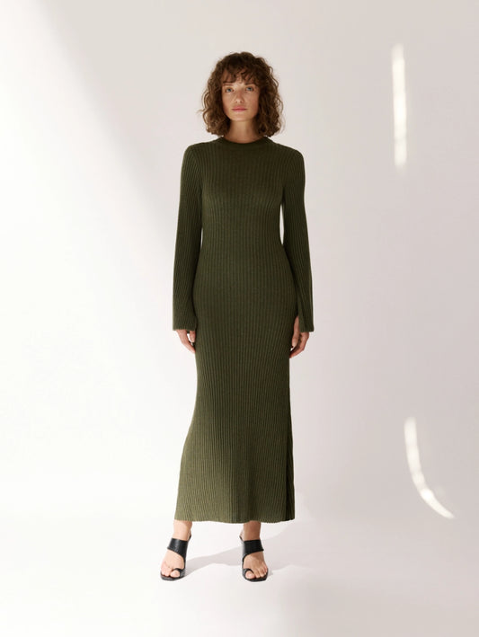 Dress with Slits on the Sleeves - Secret Khaki