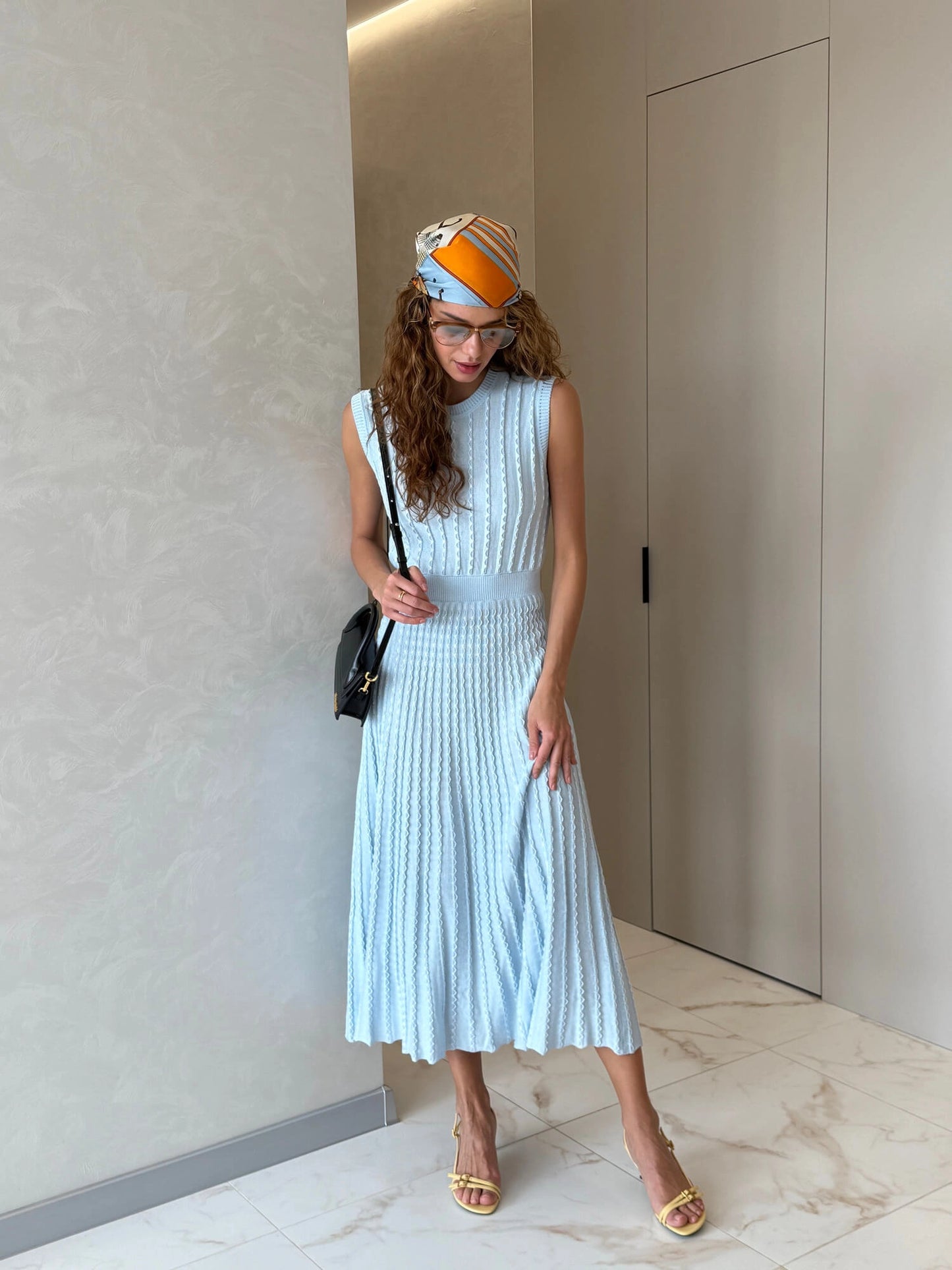 Knitted Midi Dress Estel Blue