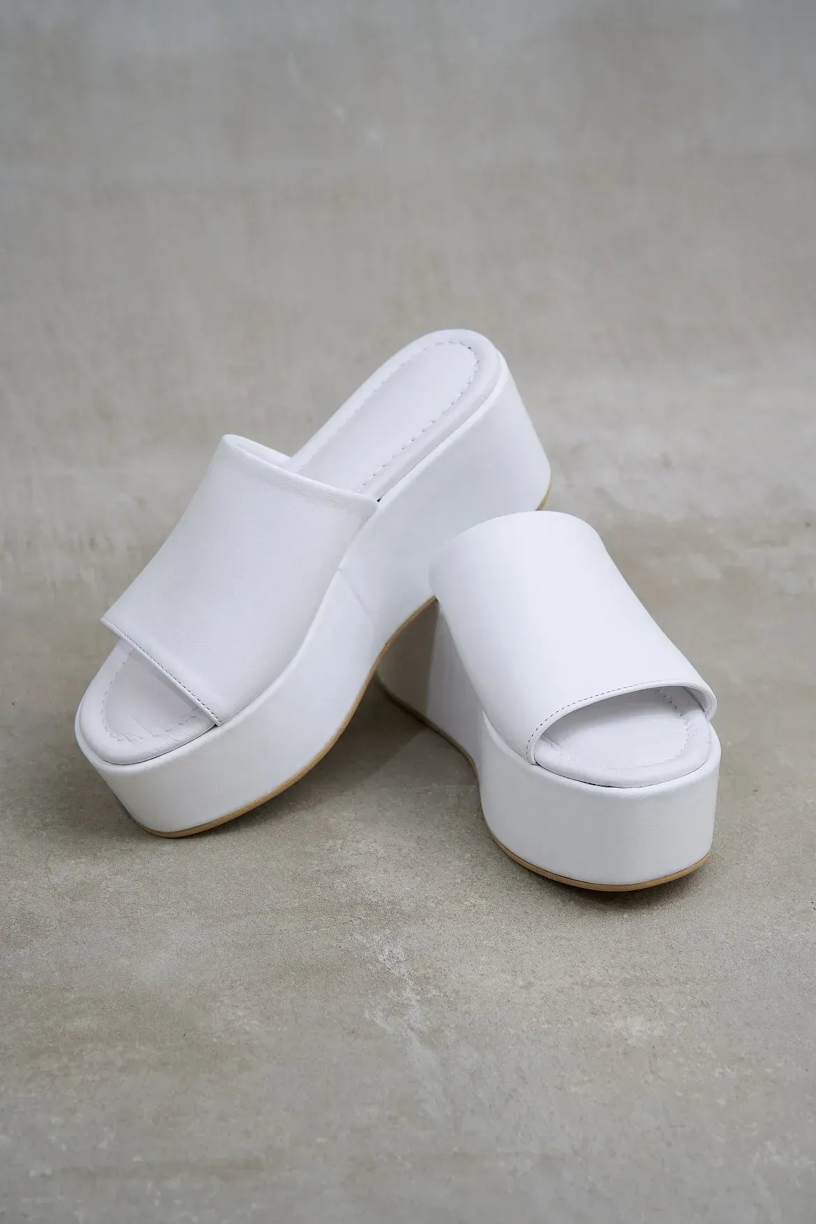 VIM Leather Platform Sabots
