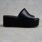 VIM Leather Platform Sabots