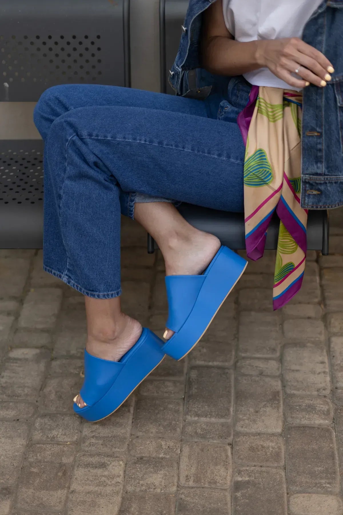 VIM Leather Platform Sabots