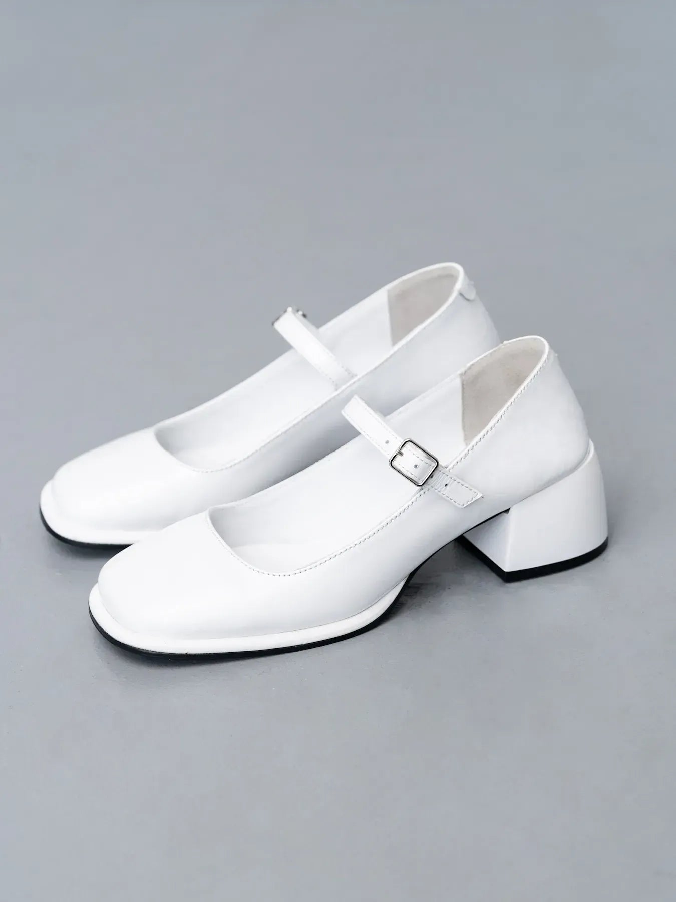 Strappy Block Heel Court Shoes Patricia